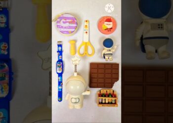 amazing stationery gadget collection – doraemon watch, safe scissor, chocolate diary etc #stationery