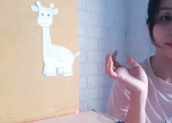 Cách dán và ghép 1 chú hươu cao cổ vô cùng đẹp