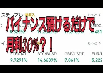 うそ？まじで！？😍⤴️ Binanceバイナンス　誰でも預けるだけで月利30！？【仮想通貨】【暗号資産】
