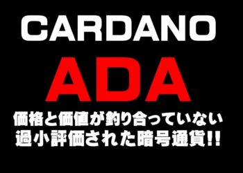 ＡＤＡ 価格と価値が釣り合っていない 過小評価された暗号通貨!!　　仮想通貨(ADA)で億り人を目指す!近未来戦士ヒロミの暗号通貨ライフ