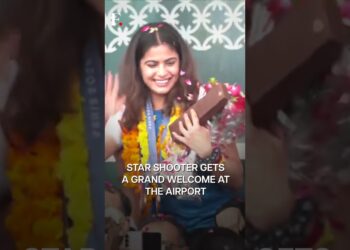 India’s Star Shooter Manu Bhaker Returns Home After Historic Olympic Wins | Subscribe to Firstpost