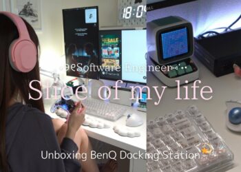 Cosy Vlog 🎀🎧 | 新しいガジェット開封してゲームするフリーランスの1日、仕事もゲームも快適に☁️♡、原神 | BenQ DP1310 ドッキングステーション