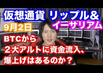 【仮想通貨】リップル、イーサリアムの今後の重要イベント前の爆上げはあるのか？ビットコインからの２大アルトへ資金流入、爆上げはあるのか？独自分析。