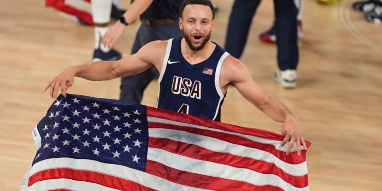 【絶対王者が五輪5連覇!】カリーが試合を決めるスリーポイント|米国が全勝で金メダル獲得|バスケットボール男子決勝アメリカ×フランス|パリオリンピック™