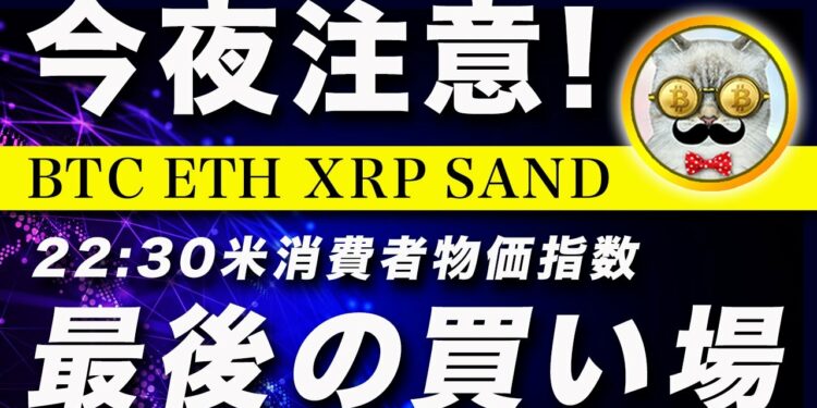【最後の買い場？】ビットコイン・米CPI発表！下落したら買いチャンス【仮想通貨・戦略を先出しで毎日更新】