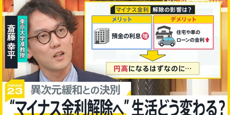 「5年後10年後どれくらい上がるのか」日銀が“マイナス金利”解除へ、異次元緩和との決別の意味は?【news23】|TBS NEWS DIG