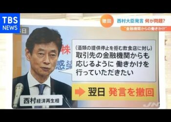 西村大臣“金融機関からの働きかけ”発言 関係閣僚は？政権へのダメージは・・・【Nスタ】