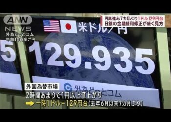 1ドル＝129円台　日銀の金融緩和修正が続く見方(2023年1月3日)