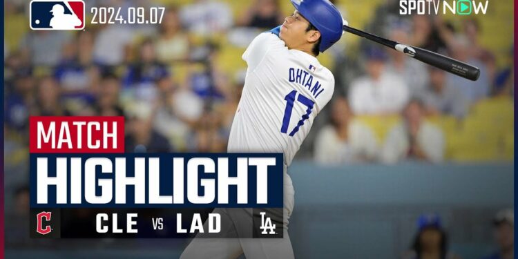 【大谷翔平、5試合ぶりの一発でメジャー史上初の45-45達成&今季100打点到達！】ガーディアンズ vs ドジャース 試合ハイライト MLB2024シーズン 9.7
