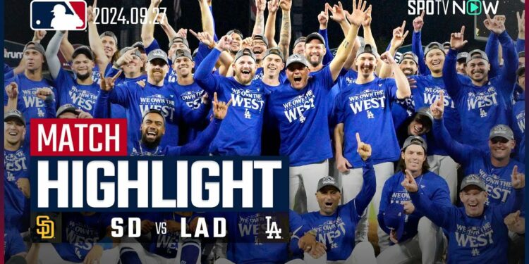 【ドジャースが3連覇！大谷翔平は2試合連続決勝打でキャリア初の地区優勝！】パドレス vs ドジャース 試合ハイライト MLB2024シーズン 9.27