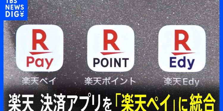 楽天 決済系アプリを「楽天ペイ」に統合　金融事業強化しモバイル含めたグループ全体の底上げへ｜TBS NEWS DIG