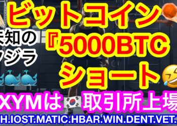 🐳クジラが5000BTC以上をショート‼️🐳symbol(XYM)韓国取引所上場🎉 【仮想通貨 BTC.ETH.IOST.MATIC.HBAR.WIN.DENT.VET.XYM】