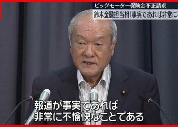 【鈴木金融担当相】不快感示す 「ビッグモーター」の保険金不正請求問題で