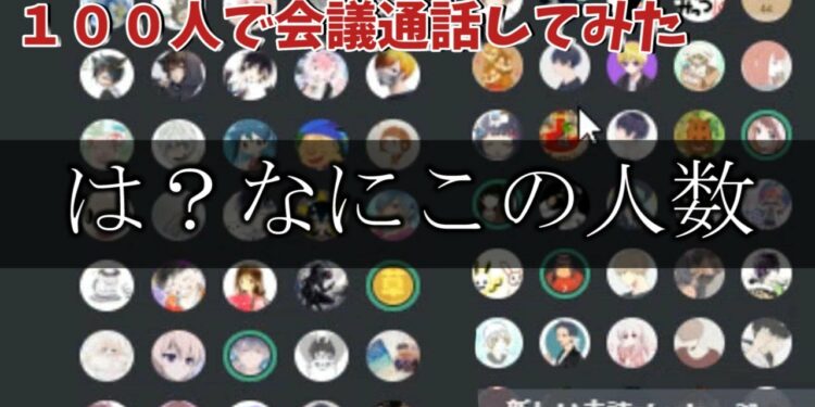 【過去最大】１００人で同時通話してみた【ディスコード】