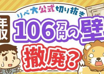 【お金のニュース】社会保険「106万円の壁」撤廃で手取りが減る？押さえるべきポイント解説【リベ大公式切り抜き】