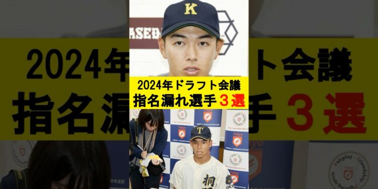 【プロ野球】2024年ドラフト会議、指名漏れ選手3選#shorts  #プロ野球 #プロ野球 #ドラフト2024 #指名漏れ #森井翔太郎 #清原正吾 #知念大成 #メジャー挑戦 #プロ野球ニュース