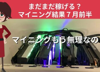 マイニング結果７月前半、仮想通貨、ビットコインステーブルコインのDeFi運用結果