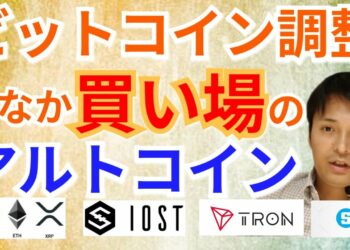 【仮想通貨BTC, ETH, XRP, IOST, TRX, SAND】ビットコイン調整のなか買い場のアルトコインとは