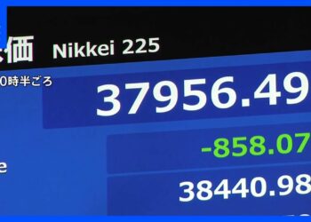 日経平均株価一時800円超安　金融政策めぐる不透明感が株価の重荷に｜TBS NEWS DIG
