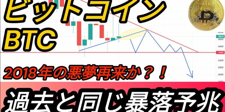 【ビットコイン,BTC】,このパターンは非常に危険【仮想通貨】【チャート分析】【BTC】