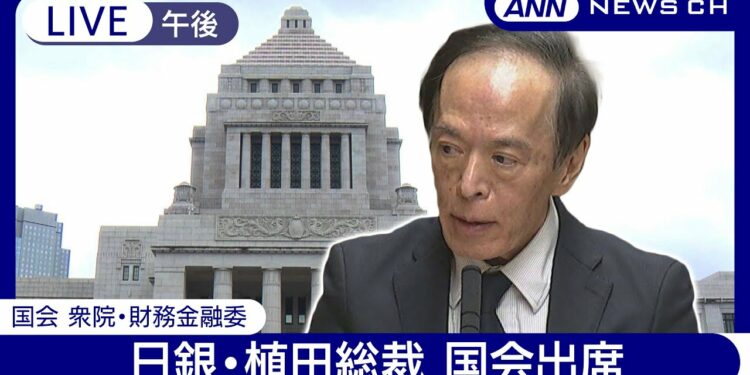 【ライブ】日銀 植田総裁　衆院・財務金融委(午後)に出席　株価に影響は？ 株価ボード同時配信【LIVE】(2024/8/23) ANN/テレ朝