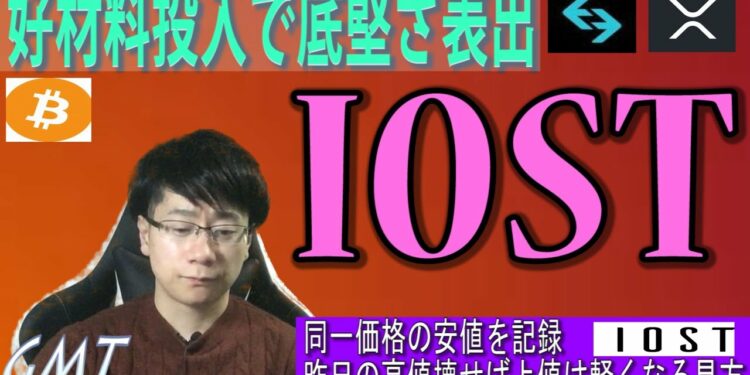 IOST奇妙な安値止まりで底堅さの現れか【XRP・BTC・BGB・GMT・IOST】