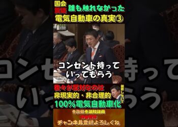 誰も触れなかった電気自動車の真実③【財政金融委員会神谷宗幣】