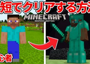 【マイクラ統合版】サバイバル初心者必見！最短でマイクラのボスを討伐するまでの攻略方法！【PE/PS4/Switch/Xbox/Win10】ver1.16