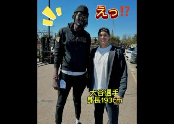 大谷翔平選手が小さく見える💦信じられない光景#ドジャース #メジャーリーグ#野球＃Mamadou Ndiaye#ママドゥ・ンジャイ