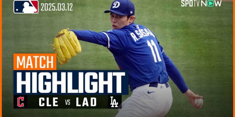 【初先発の佐々木朗希が2度目のオープン戦登板で快投！】ガーディアンズvsドジャース 試合ハイライト　MLB2025スプリングトレーニング 3.12