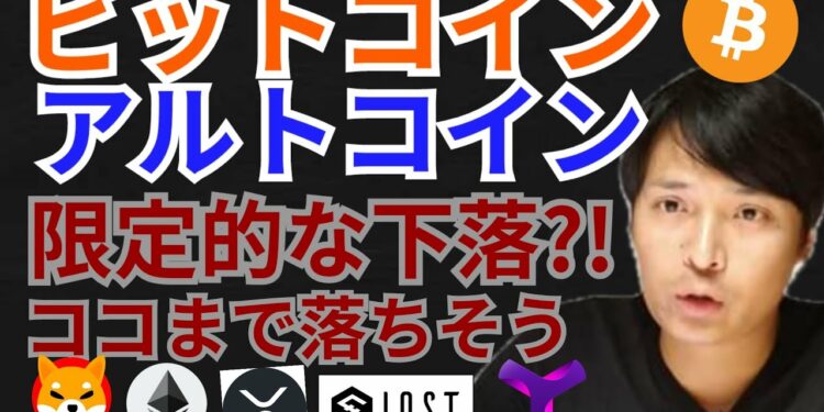ビットコイン アルトコイン 限定的な下落?!【仮想通貨 BTC ETH XRP IOST SHIB XYM チャート分析】
