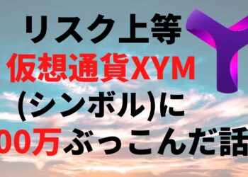 【仮想通貨】いざ勝負！！2021年の年末に仮想通貨バブルが到来すると見込んでxym 400万円ぶちこんだ！
