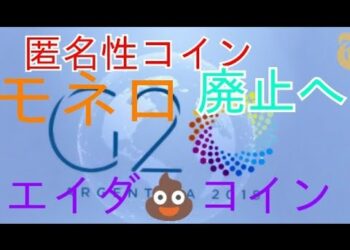 💩G20仮想通貨が、議題！匿名性のコインは廃止へ