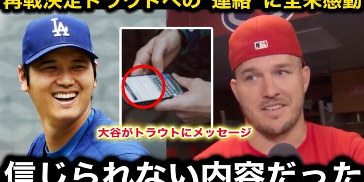 【感動】トラウトがWBC以来の再戦が決まった大谷翔平からの”メッセージ内容”に感涙「次は必ず打ってみせる」2人の”やり取り”や”ある約束”に全米が感動【海外の反応/ドジャース/エンゼルス】
