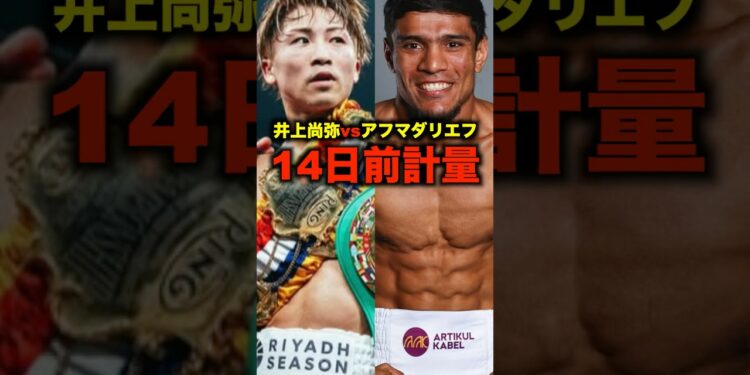 井上尚弥&アフマダリエフ14日前計量実施#shorts #ボクシングニュース