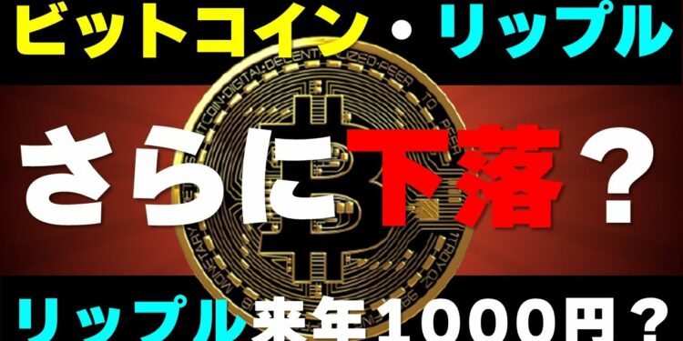 【ビットコイン＆リップル】さらに下落？上げても戻される展開。リップルが来年1000円の可能性
