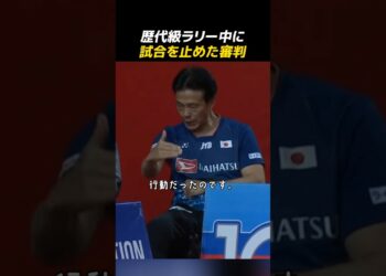 【衝撃】106回ラリーの最中に試合を止めた審判とは？