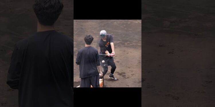 【巨人】プロ野球選手のバッティング練習 #shorts #baseball #sports #ジャイアンツ #巨人 #プロ野球