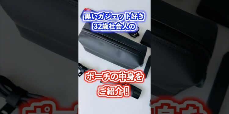 黒いガジェット好き32歳社会人のポーチの中身 #ポーチの中身 #whatsinmypouch #ガジェット