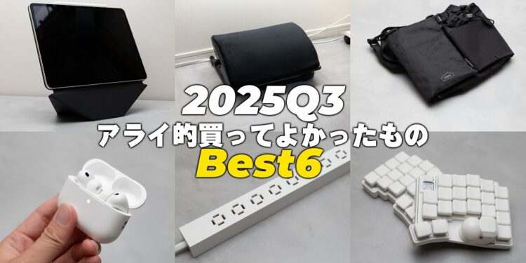 【2025年第3四半期】アライ的買ってよかったもの Best 6 【ベストバイ】
