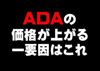 ADAの 価格が上がる 一要因はこれ！　仮想通貨(ADA)で億り人を目指す!近未来戦士ヒロミの暗号通貨ライフ