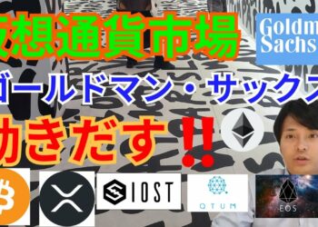 【仮想通貨BTC, ETH, XRP, QTUM, EOS, IOST】暗号通貨市場でゴールドマン・サックスが動きだす‼️