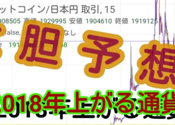 大胆予想 2018年上がる通貨 仮想通貨予想