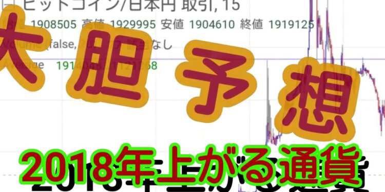 大胆予想 2018年上がる通貨 仮想通貨予想