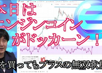 【投資】#95　本日はエンジンコインがドッカーン！仮想通貨のチャート分析！