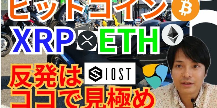 【仮想通貨BTC, ETH, XRP, IOST, NEM, TRX】ビットコイン、リップル、イーサリアム反発はココで見極め‼️