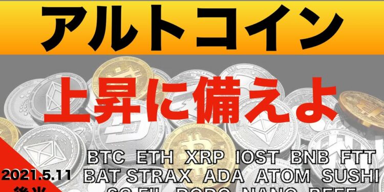 【BAT、STRAX、ADA、ATOM、SUSHI、SC、FIL、DODO、NANO、REEF】アルトコイン上昇に備えよ(2021年5月11日相場分析)後半
